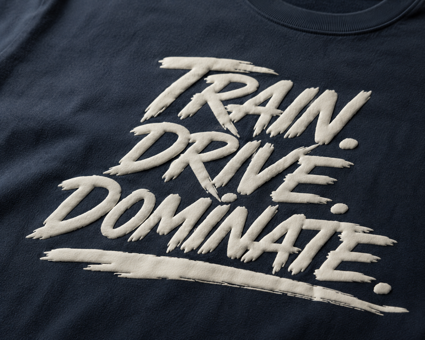 Train. Drive. Dominate. Puff Print Tee